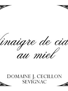 Vinaigre de cidre au miel
